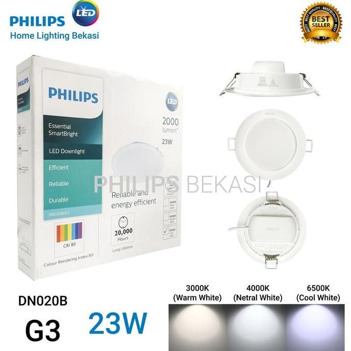 Philips Lampu Downlight 23 Watt LED G3 DN020B 8 inch