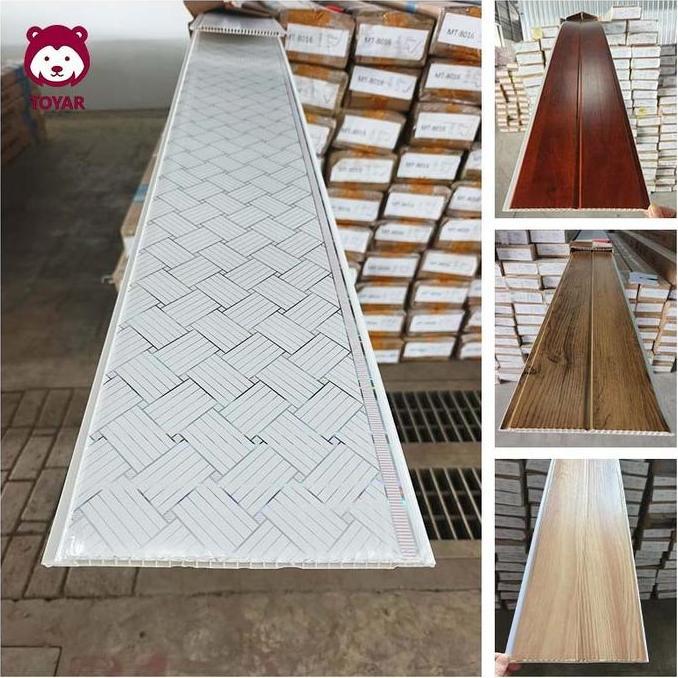 Plafon PVC Putih Motif Marmer Glossy (PERLEMBAR ) 4meter 20cm 8mm / Plafon PVC Permeter / Plafon PVC