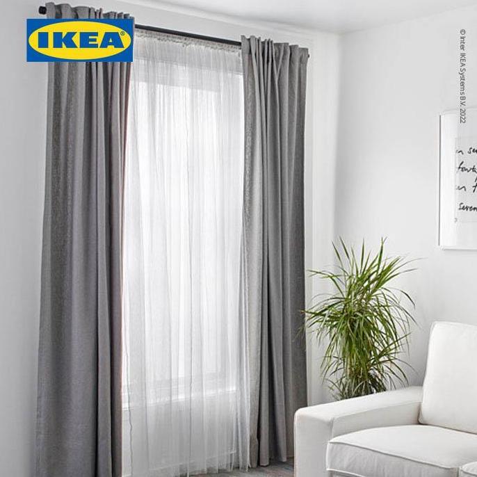 IKEA LILL Vitrase 1 Pasang Putih 280x250cm