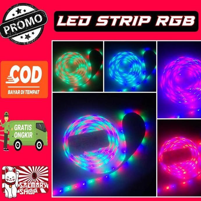 Lampu Led Strip RGB Warna Warni IP44 Anti Air 12 Volt 12v Waterproof
