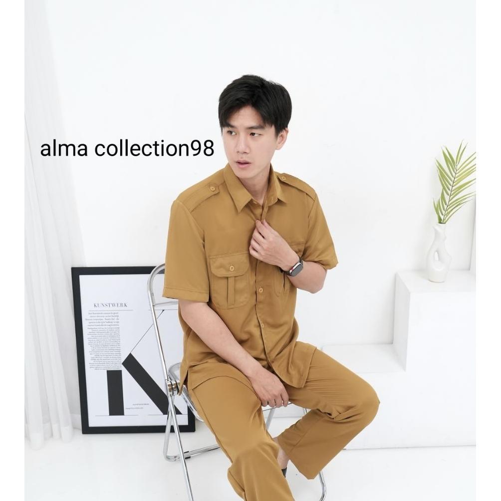 Bagus Seragam Pns Pemda Pria Lengan Pendek Baju Pdh Pegawai Negeri Seragam Asn Pemda Baju Dinas Mura