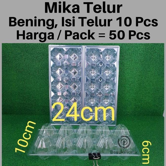 Mika Telur isi 10 mika telur non kancing mika telur 10pcs mika telur
