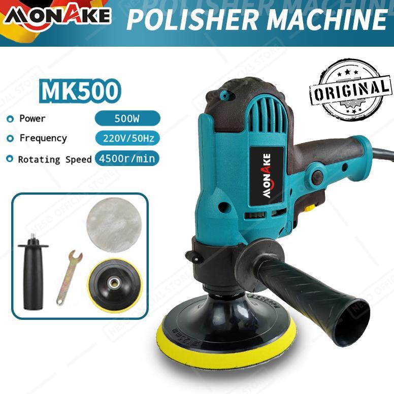 MONAKE Mesin Poles Mobil Polisher 5 INCH Alat Poles Cat Mobil Full Set Car Alat Disc Disk kaca motor