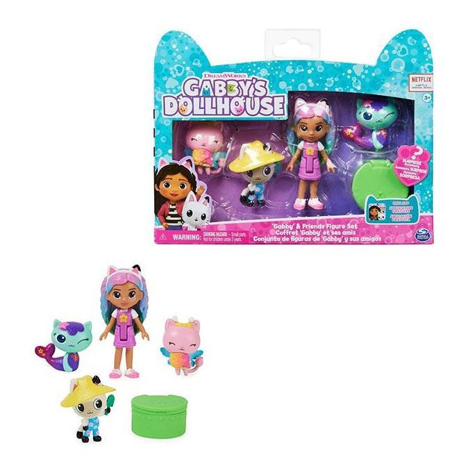 Gabby's Dollhouse Gabby and Friends with Rainbow Gabby Doll Figure Set