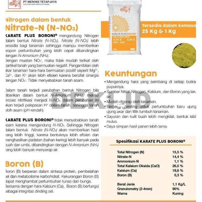 Pupuk Karate Boroni Meroke Kalsium Nitrat Plus Boron