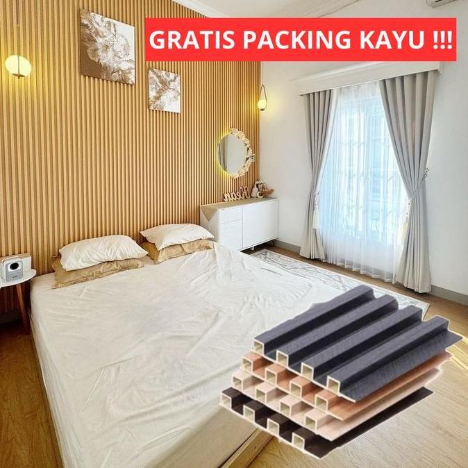 WPC Wood Wall Panel PVC Wallpanel Dekorasi pengganti Stiker Dinding