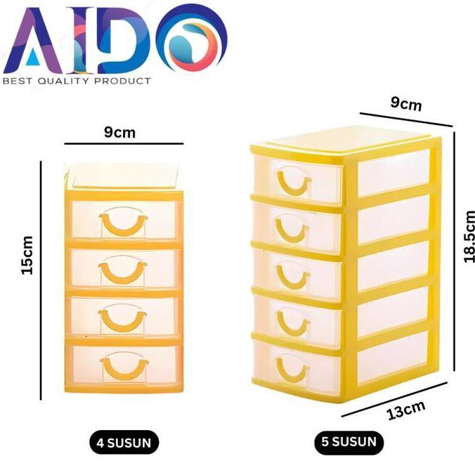 Laci Susun 3 Atau 4 Kecil / Laci Mini / Mini Container / Laci Plastik / Rak Susun Aksesoris Mini