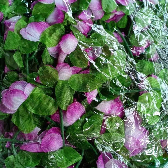 Bunga plastik artificial daun rambat bunga/bunga plastik daun juntai