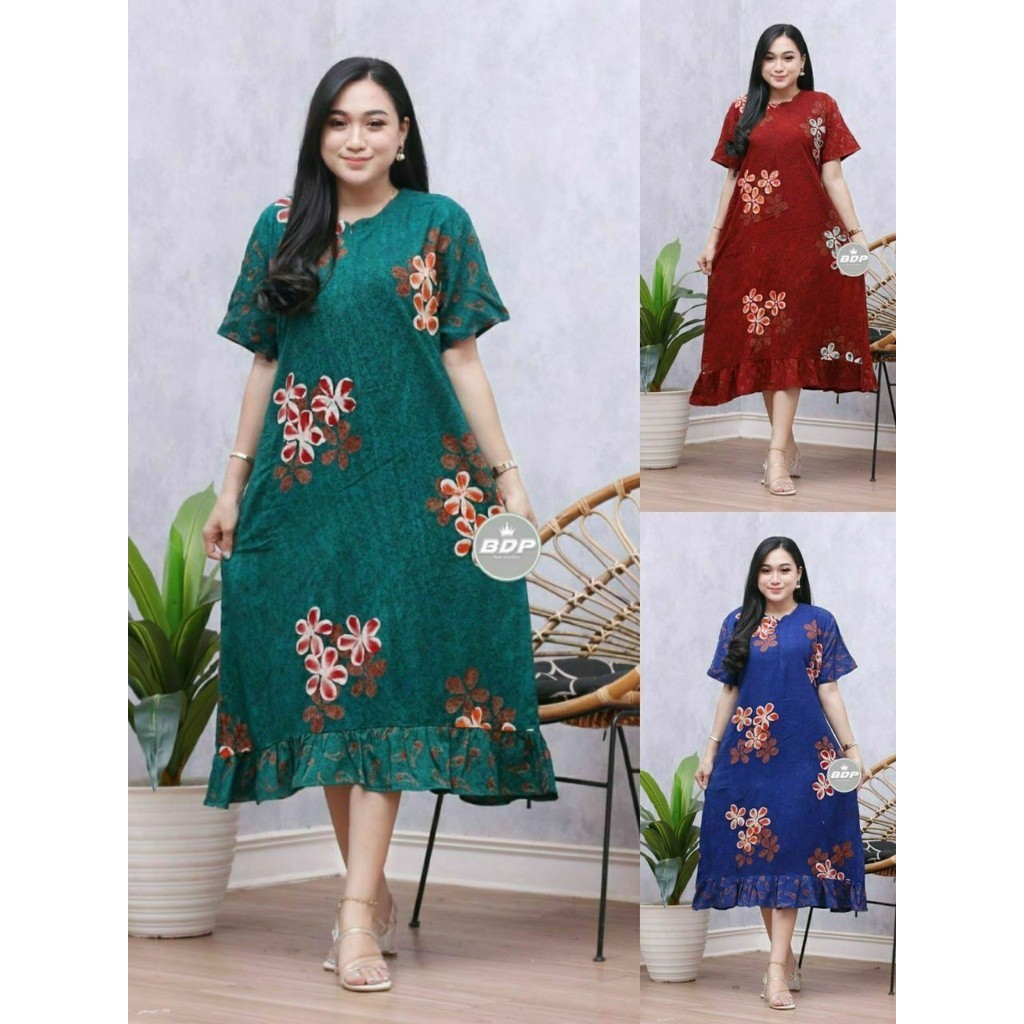 Terbaru| Daster Wanita - Maura Batik Cap Rayon premium | Busui Friendy Daster Risa Fashion4