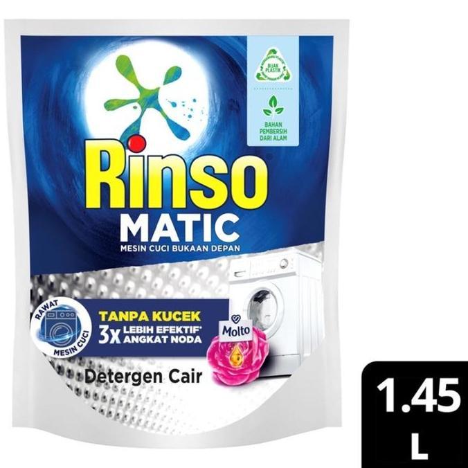 Clxs- Rinso Matic Cair Front Load 1,45 Liter / Rinso Matic Cair Bukaan Depan