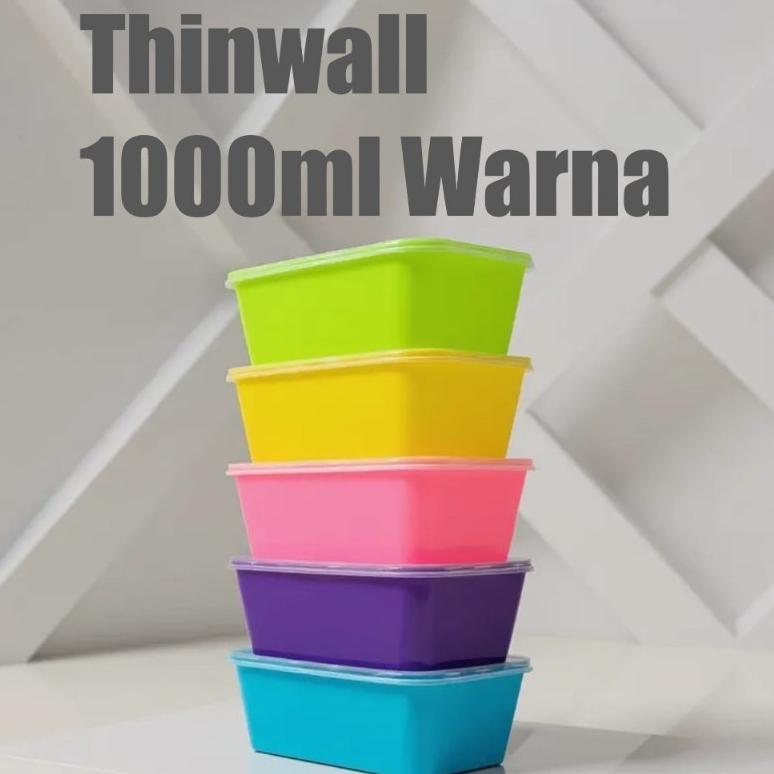 Thinwall 1000 Ml Warna/Box Kotak Plastik/Thinwall Warna/Container 1000Ml