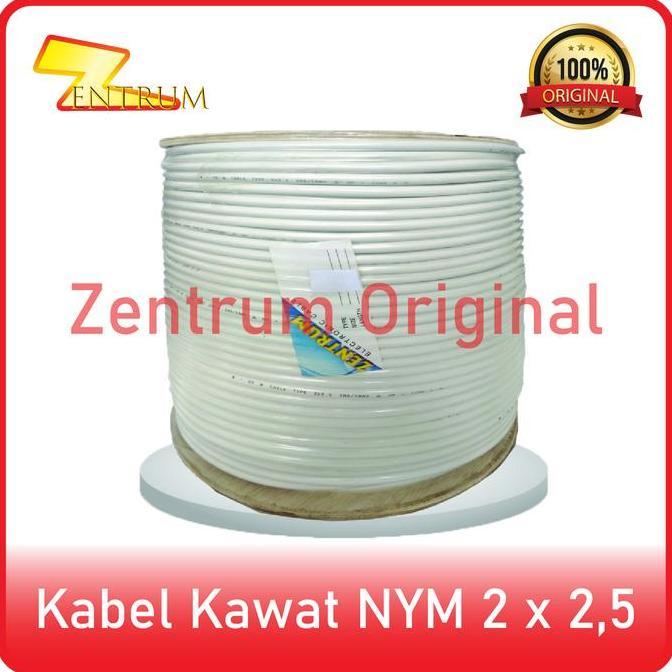 Denki- Kabel Kawat Nym 2 X 2,5 (30 Yard) Putih / Hitam