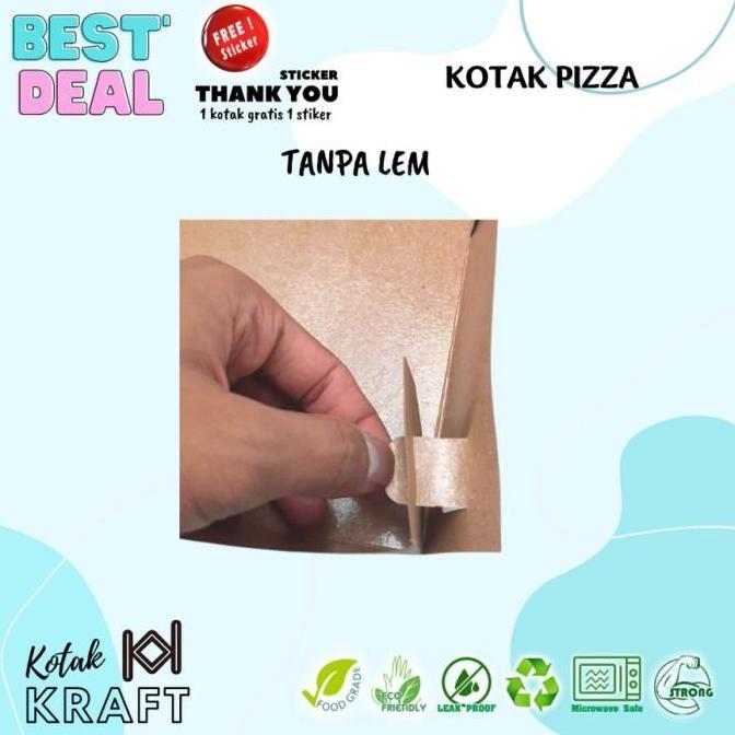 Box Pizza Mini Kraft Laminasi, Packaging Souvenir, Dus Donat MIni