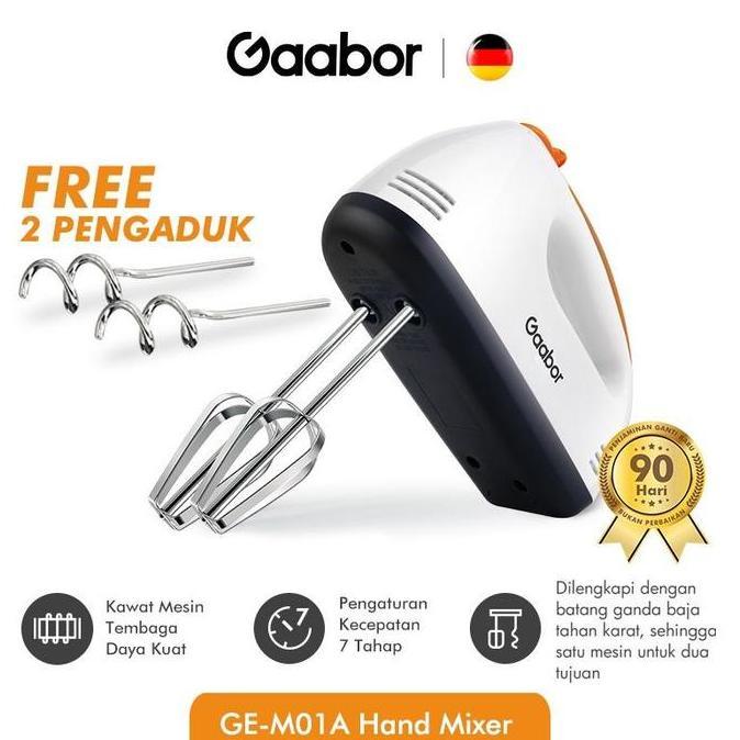 GAABOR HAND MIXER 100 WATT PENGOCOK TELUR STAINLESS