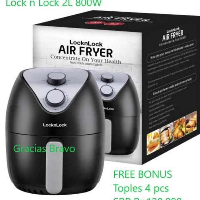 SALE - Lock n Lock Air Fryer 2.2L 800W. Special Edition Irit Listrik