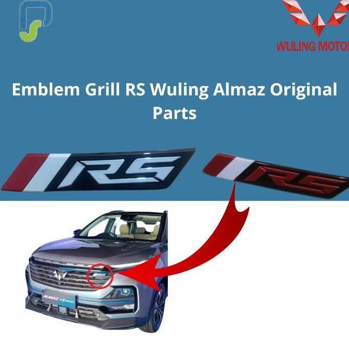 Emblem Grill Rs Wuling Almaz Original Parts