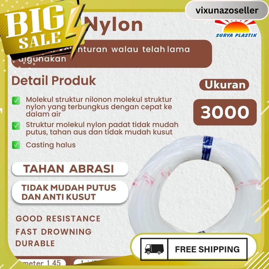 Senar Cap Ikan Kakap  Ukuran 3000 (120)  Per Roll /Tali Senar Pancing / Senar Layangan Termurah