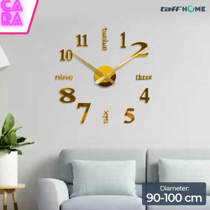 QUIR Jam Dinding Besar DIY Gold 90-100cm DIY-101
