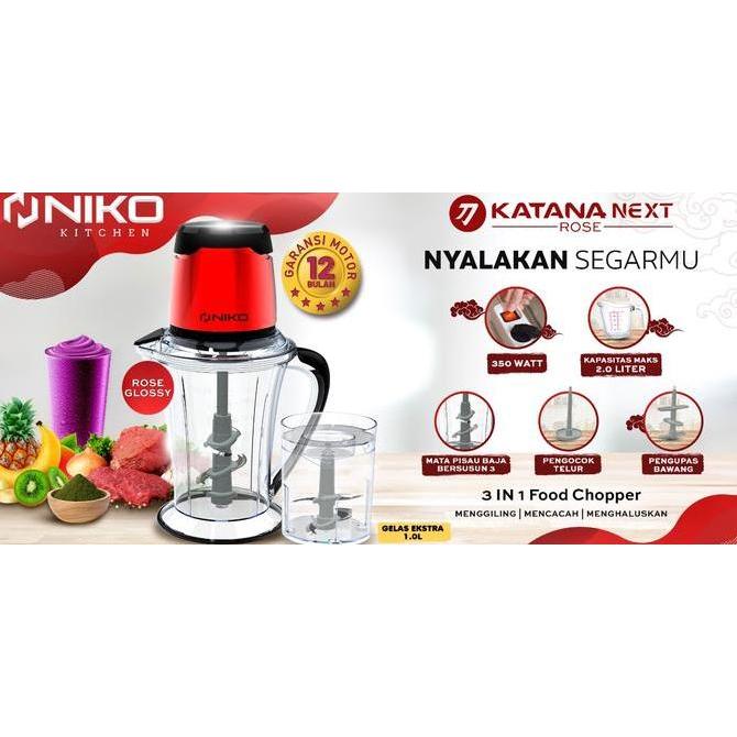 Niko Food Chopper Katana Next Rose
