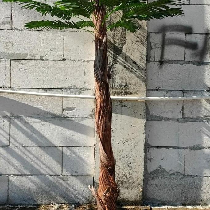 pohon palem bunga hias/pohon Plastik/tanaman hias/tanaman platik Pot Plastik