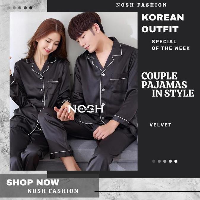 NOSH COUPLE PP JUMBO Piyama Satin - COUPLE PP - Piyama Satin BIG SIZE