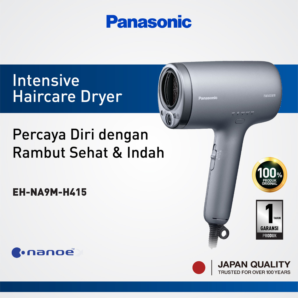 Panasonic EH-NA9M-H415 Nanocare Hair Dryer - Deep Grey
