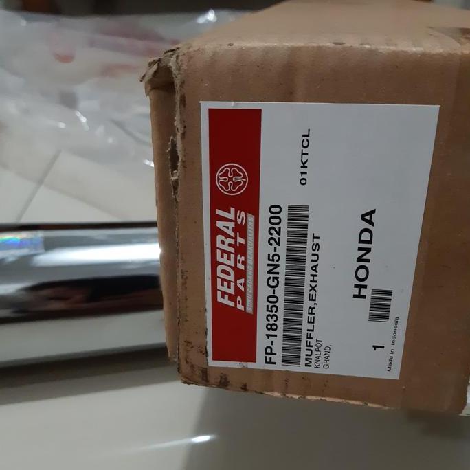 Muffler Knalpot Astrea Grand Fp-18350-Gn5-2200 Asli Original Federal