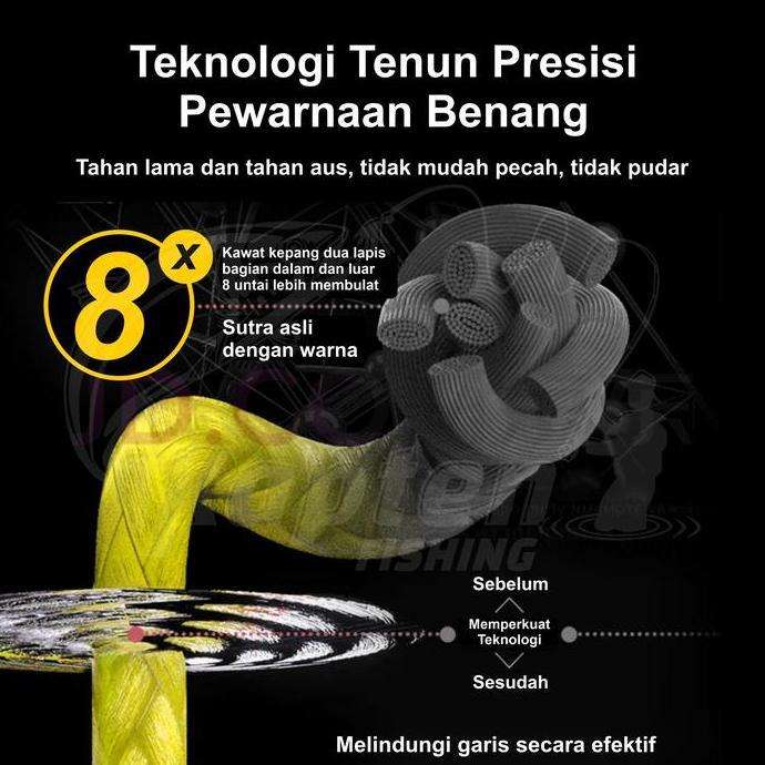 Mantap- Benang Pancing Kaptenfishing Pe Zkk 100M Super Braided Japan Nylon Super Kuat Murah