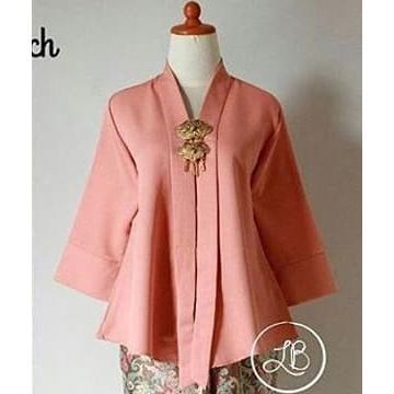 BEST SELLER Atasan Kebaya Modern Kutubaru Floy Kartini Busui Aneka Warna PEACH
