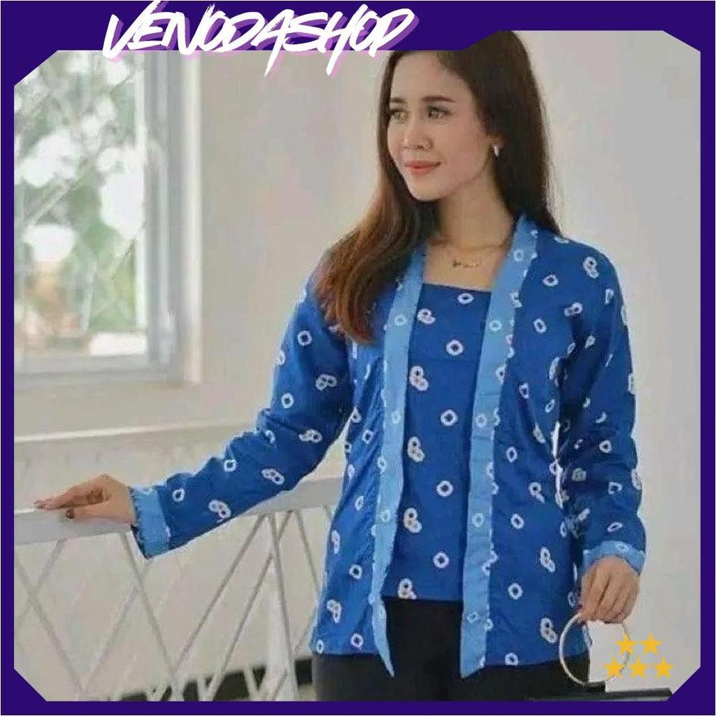 Batik Kebaya Kutubaru Jumputan Wanita Size Jumbo Solo GBM Termurah