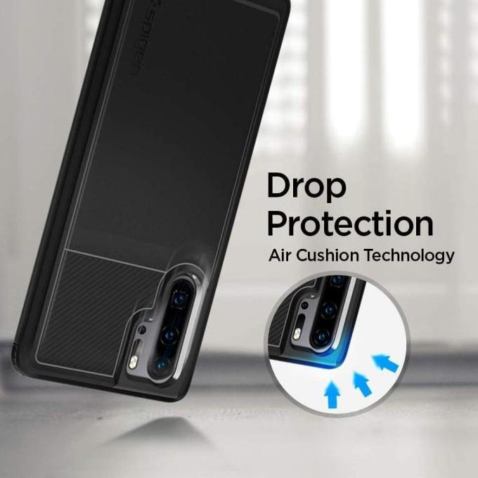 Case Huawei P30 Pro Spigen Softcase Corbon Fiber Rugged Armor Casing