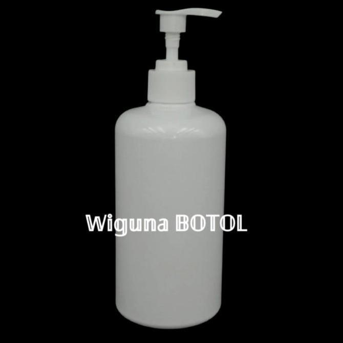 Botol pump 500 ML / Botol PET 500ml tutup pump putih