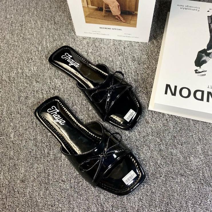 super deal sandal wanita bata sendal platfrom sendal teplek kekinian flat shoes pita