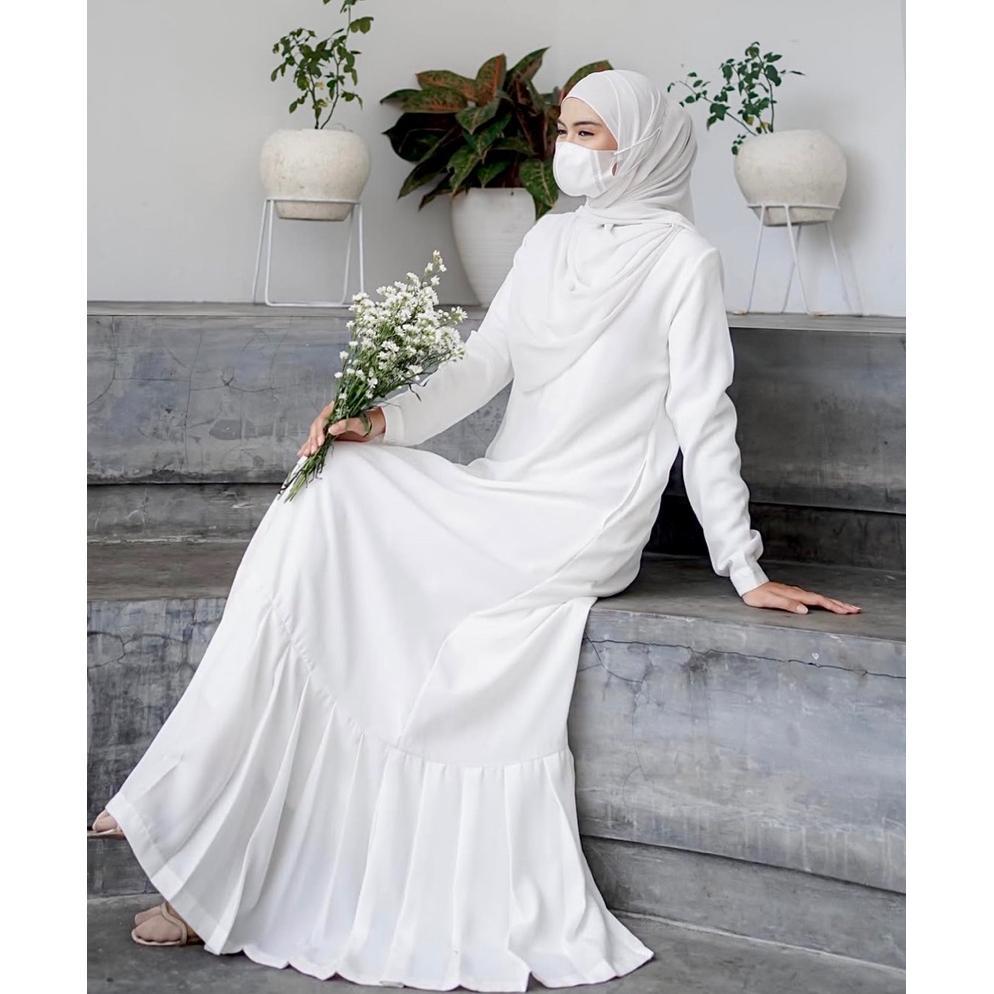 OFFICIAL ELMIZA - SURI DRESS BAHAN PREMIUM WOLLYCREPE DRESS MUSLIM WANITA TERBARU UMROH KONDANGAN LE