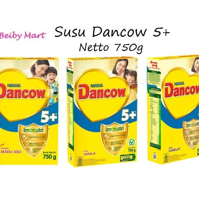 Xcxc- Dancow Susu Tahap 5+ Rasa Vanila Madu Coklat 750 Gram Untuk Anak Usia 5 Tahun Ke Atas