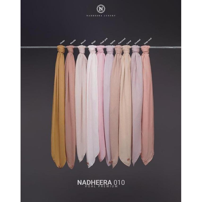 Heddosukafu- Voal Premium N010 Nadheera Luxury Kerudung Segi Empat Polos Voal Hq Jilbab N10 Hijab Na