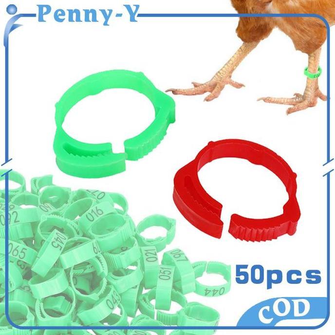 SAND 50pcs Gelang Kaki Ayam Cincin Kaki Ayam Bangkok Gelang Kaki Ayam Aduan Penanda Ayam Segel Kaki 