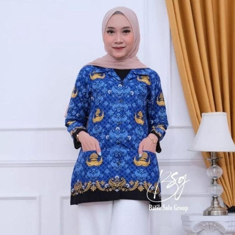 Hot Sale Batik Korpri Wanita Terbaru Lapis Furing Dan Non Furing / Baju Korpri Wanita / Batik Korpri