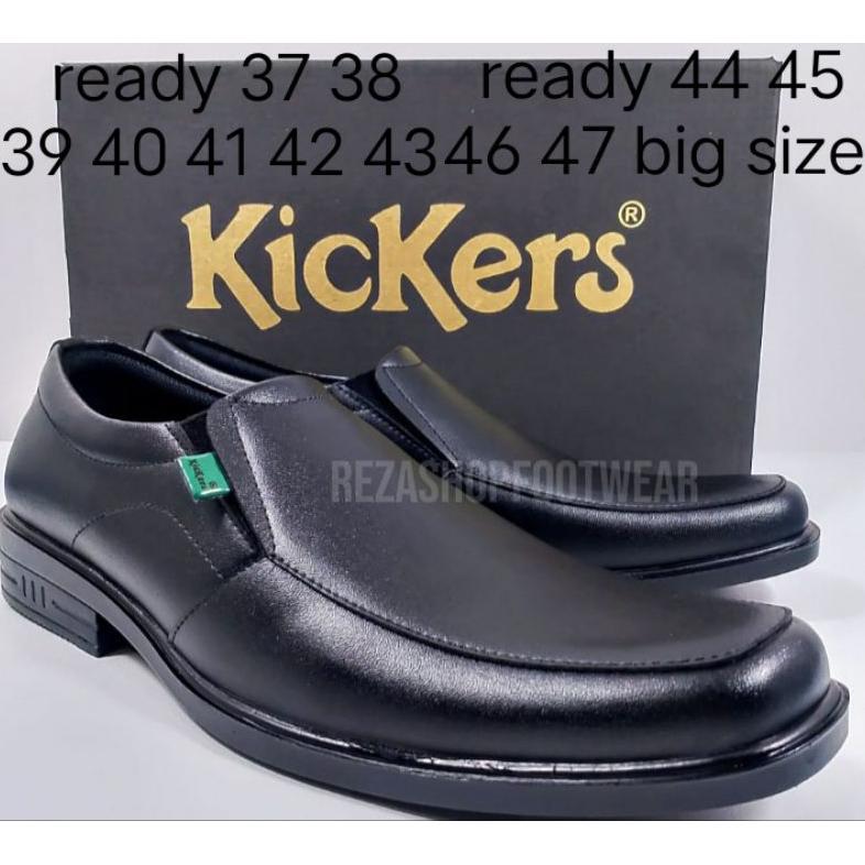 Grade Ori Sepatu Formal Kickers Pantofel Steven Kulit Warna Hitam Pilihan Kerja Kantor Pria Ready Bi
