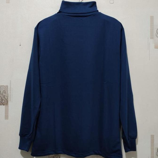 Vorgese- Kaos Turtleneck Tangan Lengan Panjang Kaos Turtle Neck Longsleeve Pria Polos Allsize L Abu 