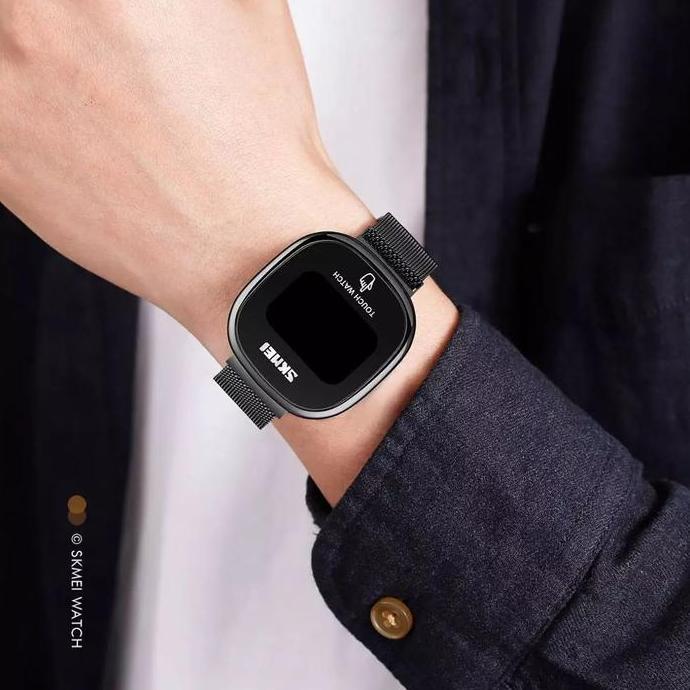 Frau- Jam Tangan Wanita Digital Layar Sentuh Tali Stainless Skmei 1589