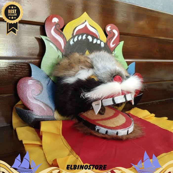 Barongan Kucing Anak Bahan Spons Kayu Bulu