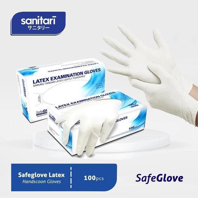 Medizin- Sarung Tangan Latex Safeglove Handscoon Gloves Safeglove Sarung Tangan Safeglove Latex