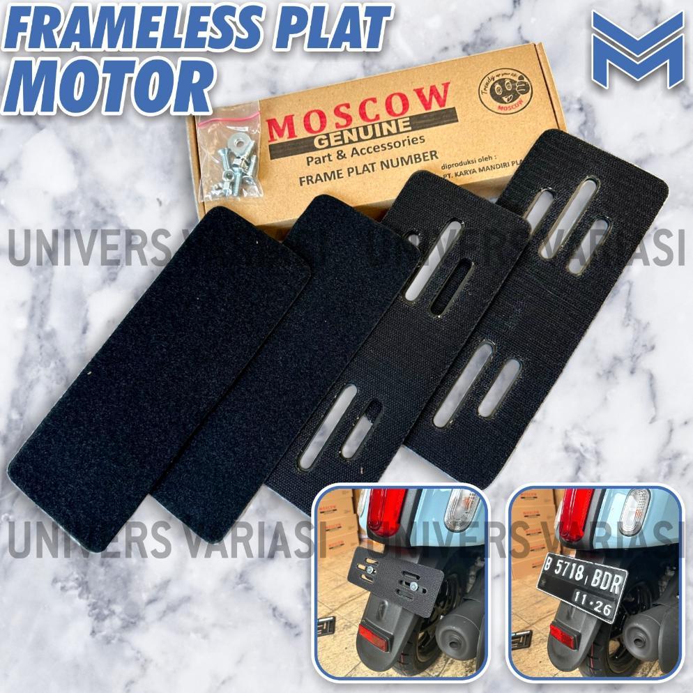 DUDUKAN PLAT NOMOR / FRAMELESS PLAT MOTOR FRAMELESS LICENSE TATAKAN DUDUKAN  NOMOR MOTOR UNIVERSAL O