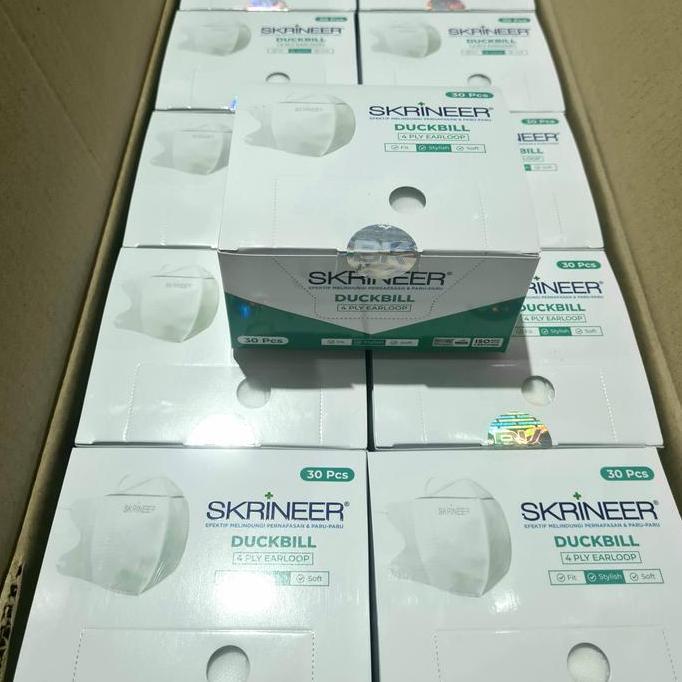 Medizin- Skrineer Masker Duckbill 4Ply Earloop