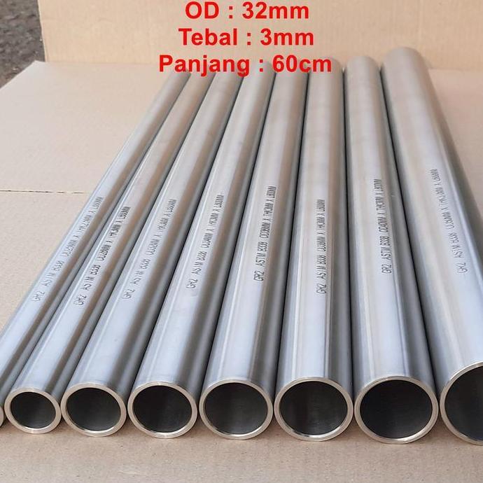Pipa Titanium / Tabung Titan OD 32mm Grade 2 ASTM B338 New