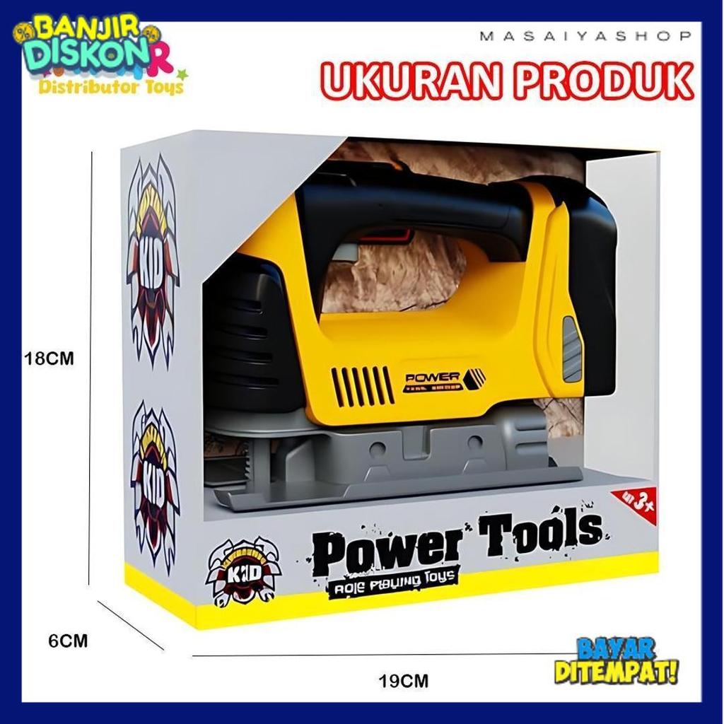 Cuci Gudang Mainan Anak Xts-3056 Curve Saws Power Tools Mainan Gergaji Listrik Elektrik Power Tools 