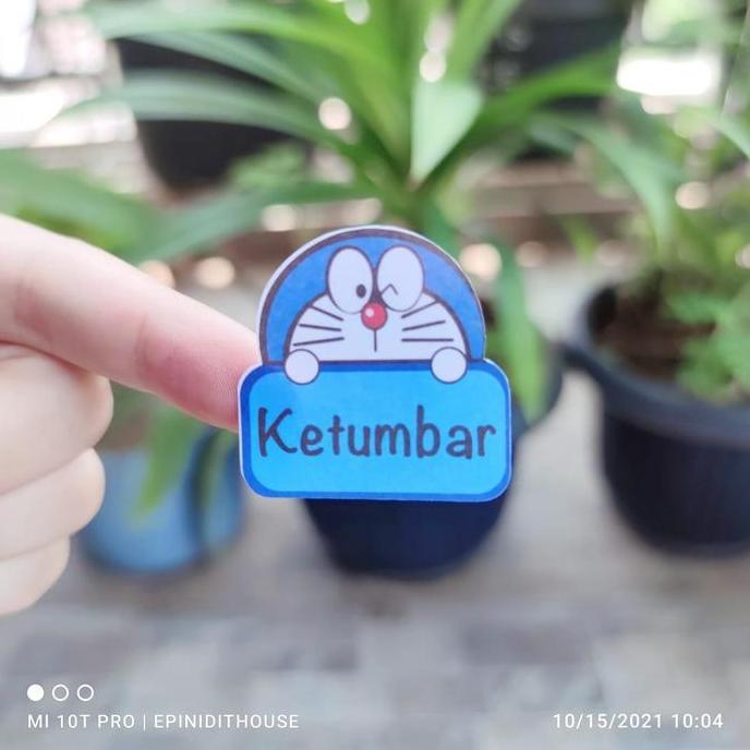 Stiker Toples Doraemon Label Nama Bumbu Dapur Tempel Anti Air Murah