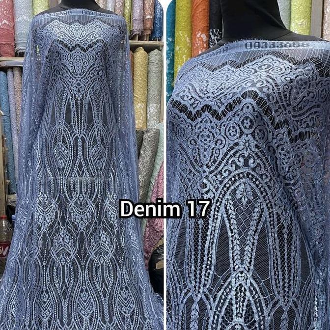 kain brokat semi Francis metalik glosy design 2593 panjang 2,5 meter lebar 1,5 meter