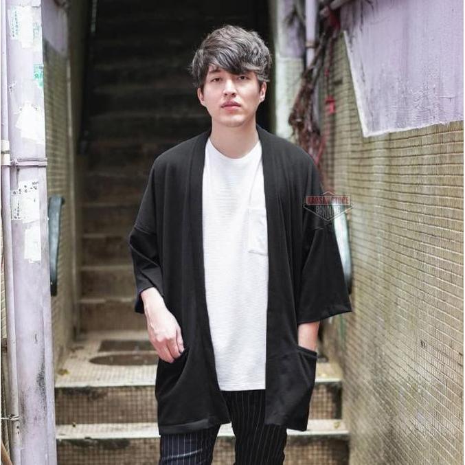 OUTER OUTWEAR KIMONO CARDIGAN KARDIGAN BLAJER BLAZER JAS HAORI JEPANG KOREA COWOK CEWEK CEWE COWO  L